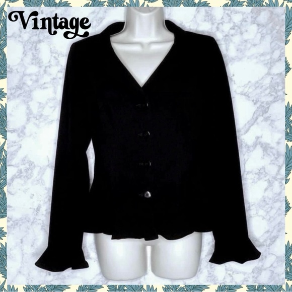 Neiman Marcus 80s Black Blazer Jacket Women’s 4 Made In USA Old Money - Picture 10 of 11